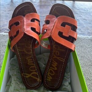 Sam Edelman Orange Sandals with Interwoven Straps